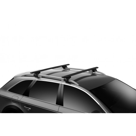 Thule dakdragers zwart aluminium Subaru Impreza 5-dr Estate 2005-2010 met open dakrailing