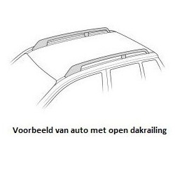 Kamei dakdragers aluminium Opel Mokka SUV 5-dr vanaf 2012- met open dakrailing