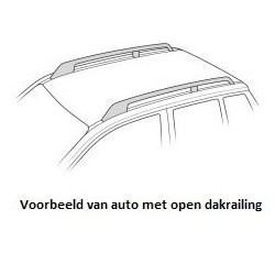 Thule dakdragers staal Volkswagen Caddy 5-dr bus (III) 2004-2015 met open-dakrailing