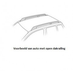 CAM (MAC) dakdragers aluminium Dacia Sandero Stepway I 5-dr SUV 2009-2012 met open dakrailing