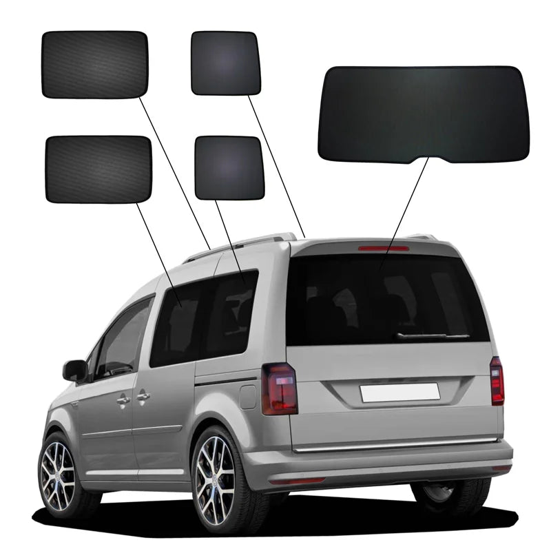 SunClip Zicht- & Zonwering passend voor Volkswagen Caddy IV Variant 5-deurs 2015-2020 (met achterklep)