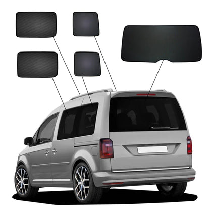 SunClip Zicht- & Zonwering passend voor Volkswagen Caddy IV Variant 5-deurs 2015-2020 (met achterklep)
