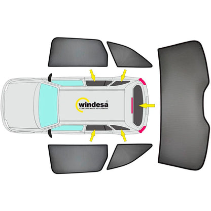 SunClip Zicht- & Zonwering passend voor Volkswagen Passat 3G (B8) Variant 2015-2023