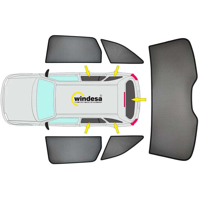 SunClip Zicht- & Zonwering passend voor Hyundai Kona 2017-2023
