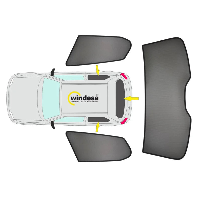 SunClip Zicht- & Zonwering passend voor Mini F66 Cooper E/SE/JCW 3-deurs 2024-
