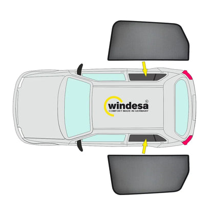 SunClip Zicht- & Zonwering passend voor Ford Ranger Crew Cab 2022-