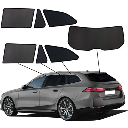 SunClip Zicht- & Zonwering passend voor BMW 5-Serie G61 Touring 2024- incl. i5