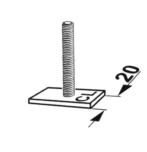 Kamei T-stukken 20mm - M6 schroefdraad - uitbreidingsset voor dakkoffers VW/Audi