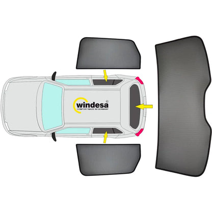 SunClip Zicht- & Zonwering passend voor Kia Rio IV (YB) 2017-2023