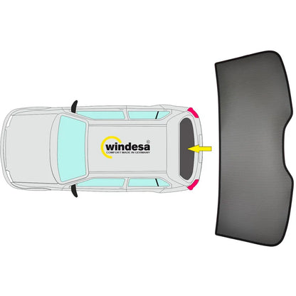 SunClip Zicht- & Zonwering passend voor Mercedes V-Klasse W447 Facelift 2024- (alleen achterklep)