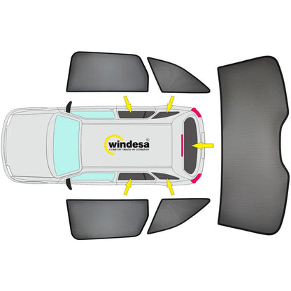 SunClip Zicht- & Zonwering passend voor Audi Q3 Sportback (F3N) 2019-