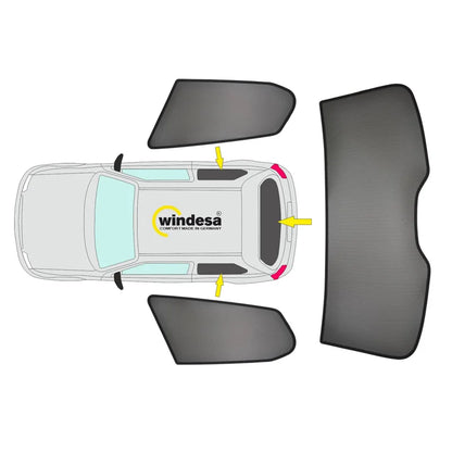 SunClip Zicht- & Zonwering passend voor Skoda Citigo 3-deurs 2011-2023